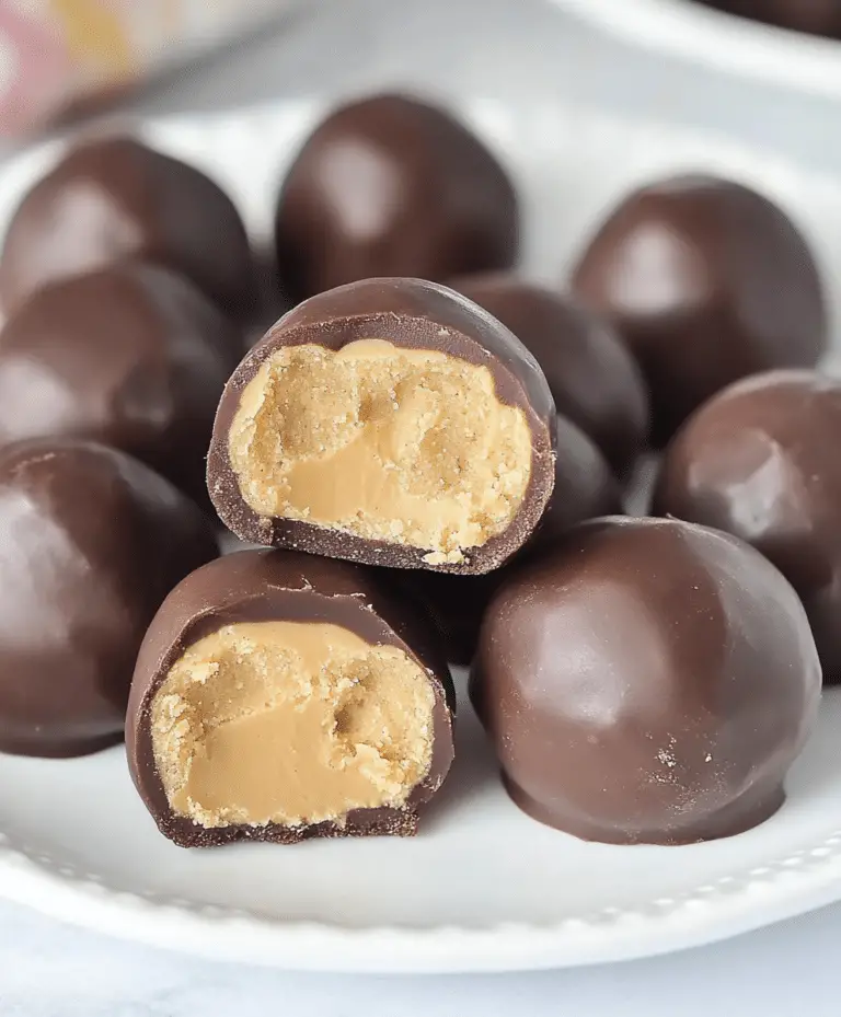 Easy 4 Ingredient Buckeyes Peanut Butter Balls Recipe