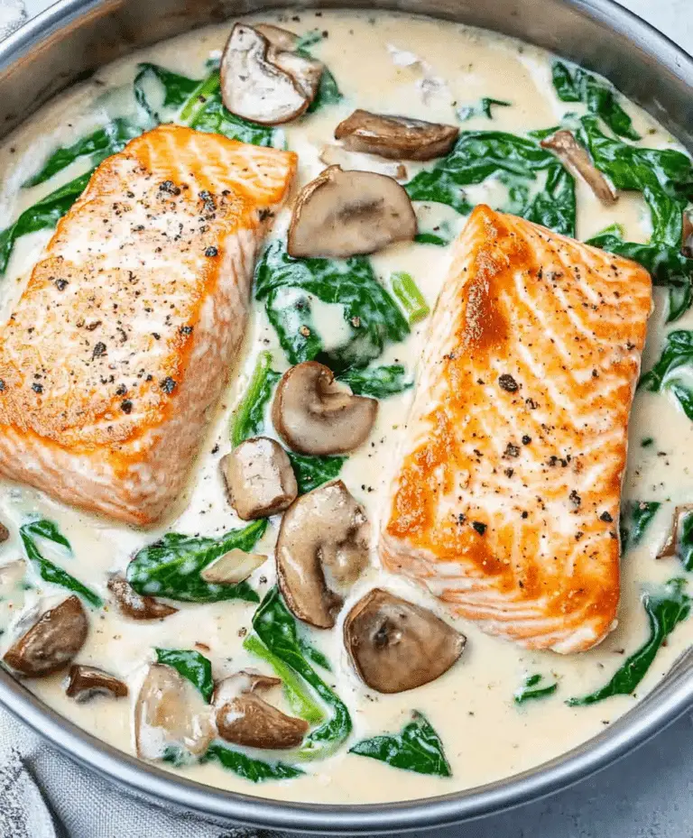 Easy Creamy Salmon Florentine Recipe