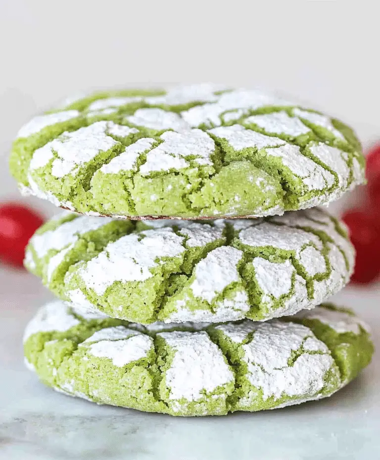 Grinch Crinkle Cookies (vegan) Recipe