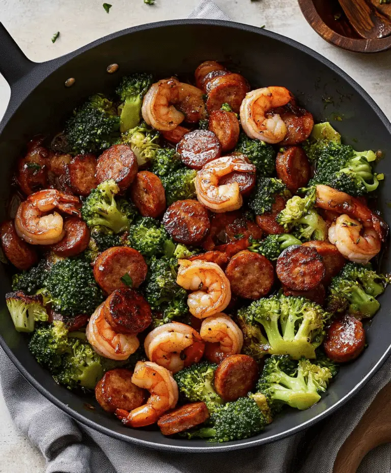 Honey Garlic Shrimp, Sausage & Broccoli Recipe