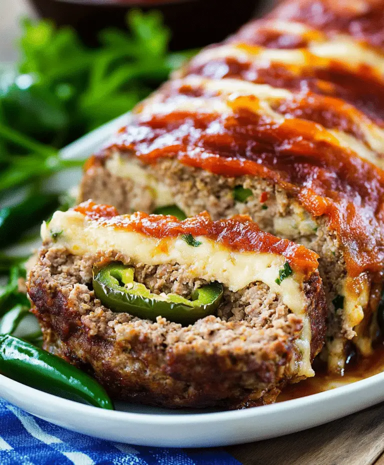 Jalapeno Popper Stuffed Meatloaf Recipe