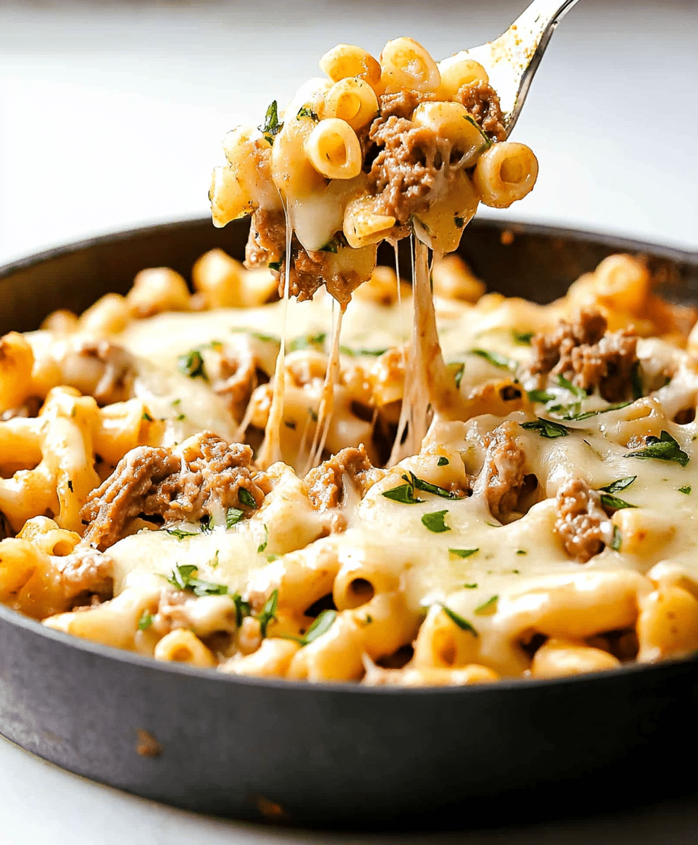 Philly Cheesesteak Pasta Recipe - Recipe Vibe