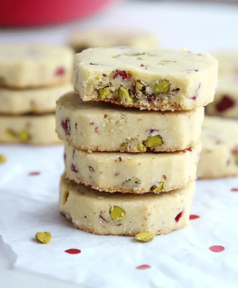 Pistachio Shortbread Cookies Recipe
