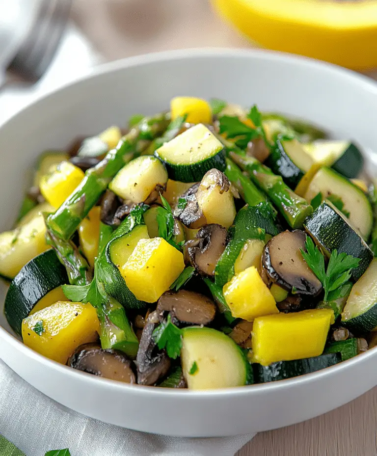 Flavorful Asparagus With Zucchini And Squash Recipe