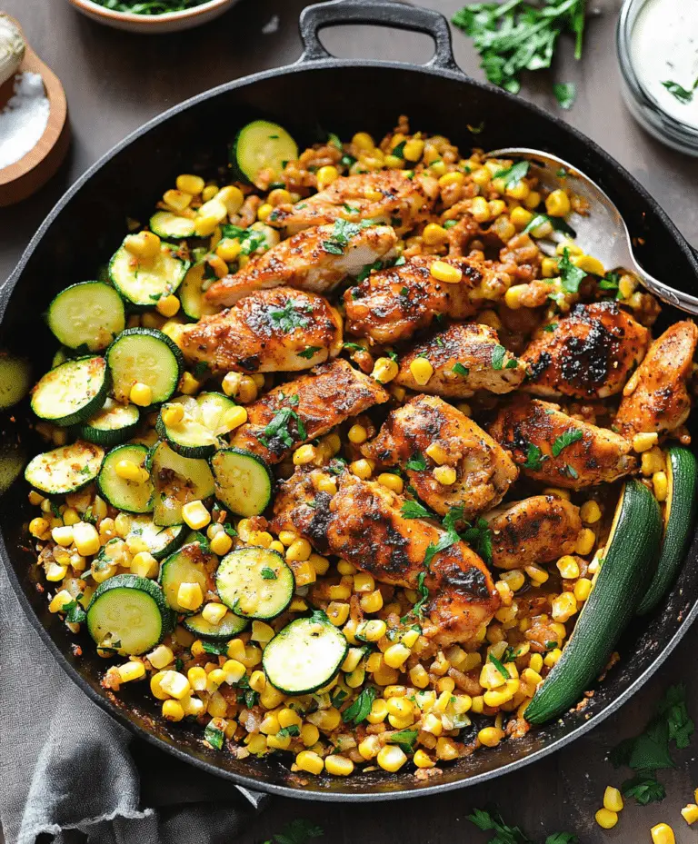Garlic Butter Chicken With Zucchini And Corn Recipe