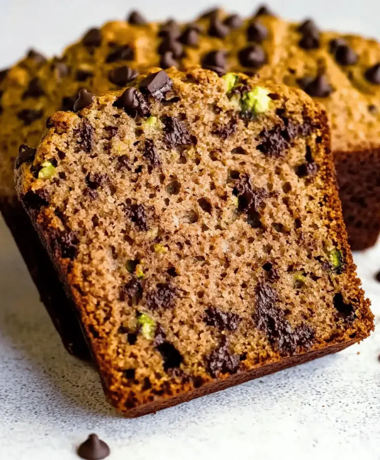 Healthy Chocolate Chip Zucchini Bread Recipe