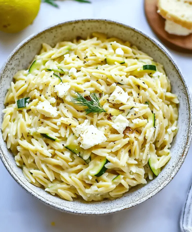 Healthy Feta Zucchini Orzo Recipe