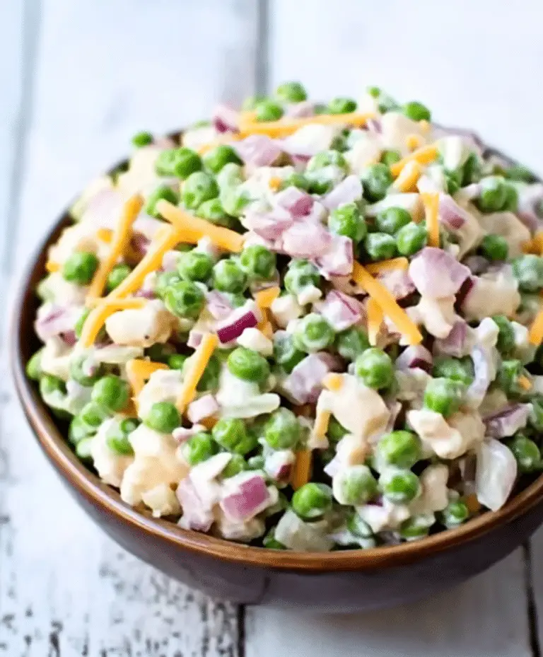 Pea Salad Recipe With Red Onions And Cheese Recipe