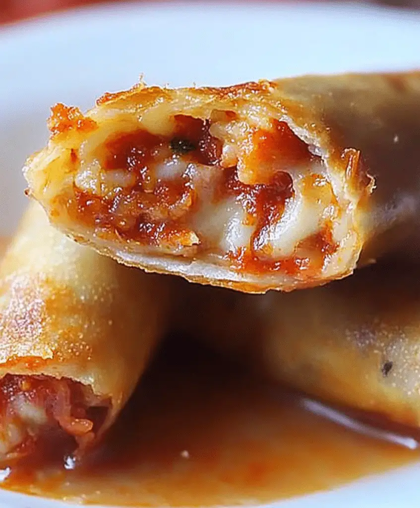 Pepperoni Pizza Egg Rolls Recipe