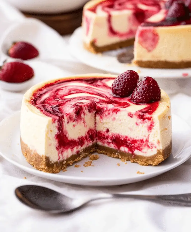 Strawberry Swirl Cheesecake Recipe