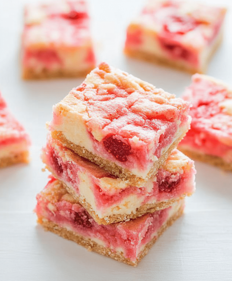 Strawberry White Chocolate Gooey Bars Recipe