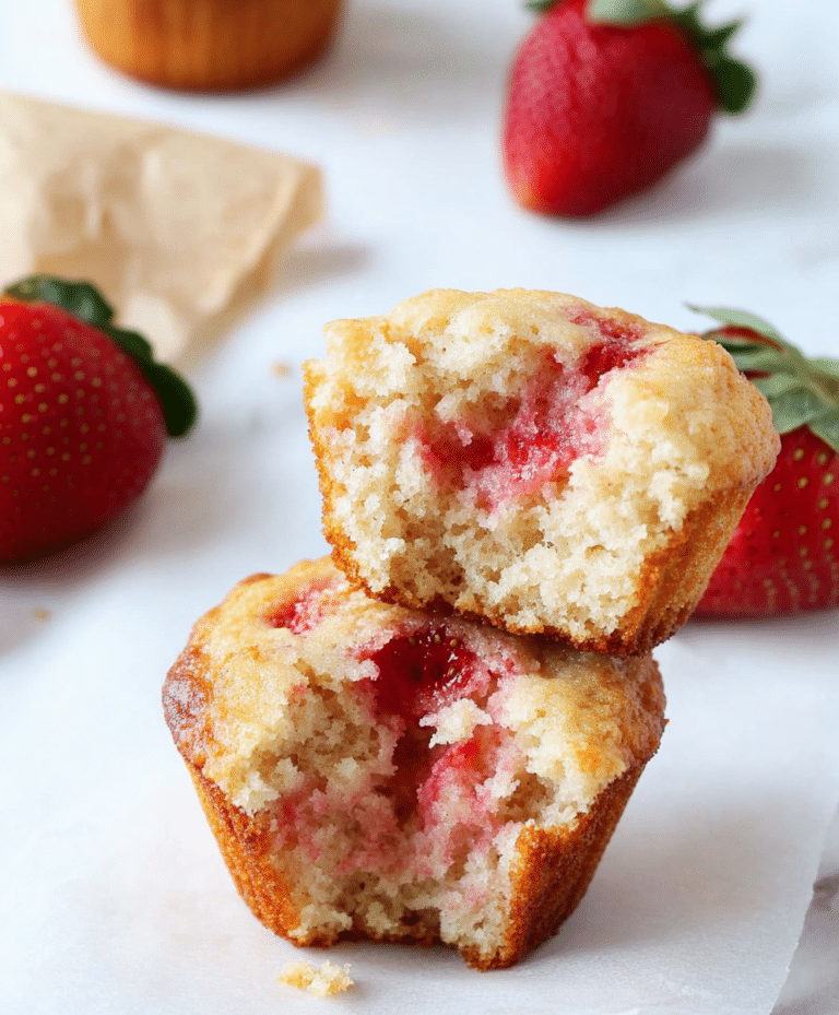 Bakery-style Strawberry Muffins Recipe