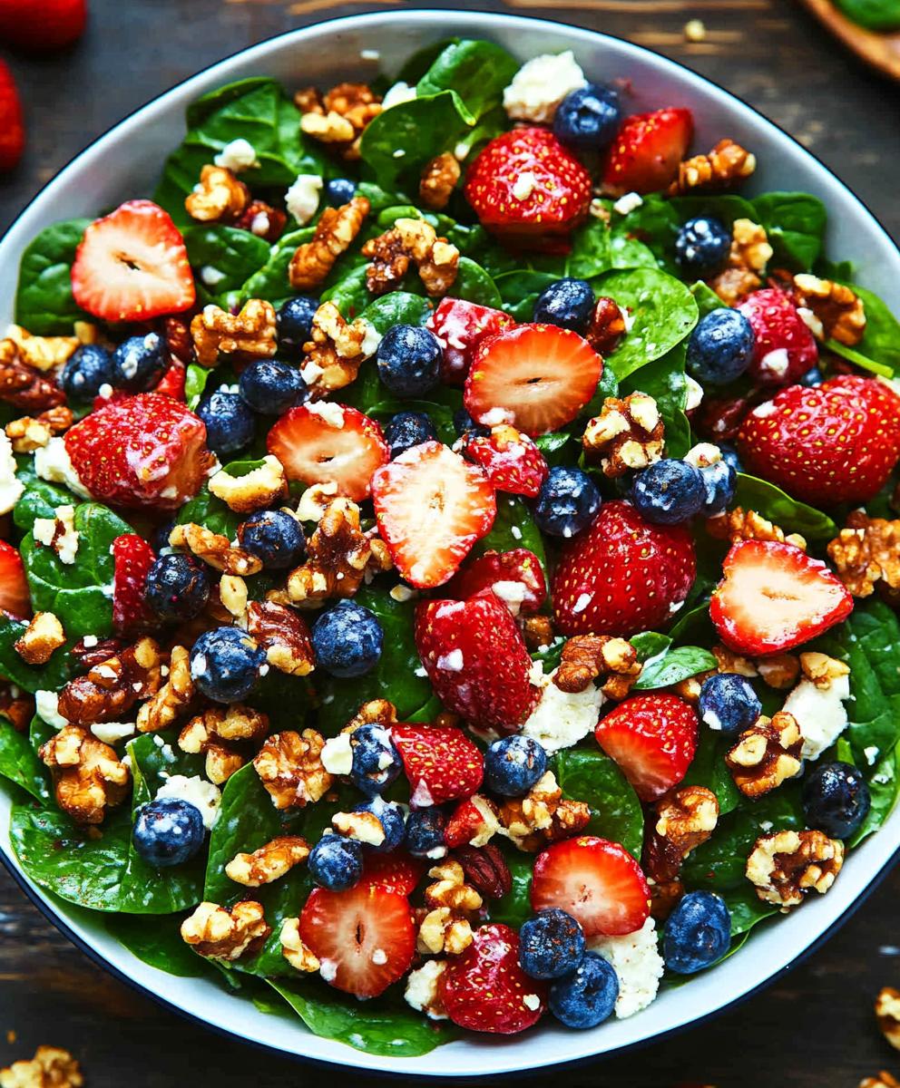 15-minute Strawberry Spinach Salad Recipe