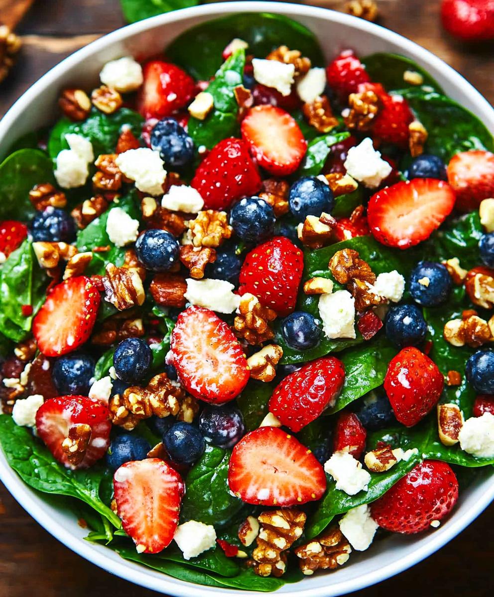 15-minute Strawberry Spinach Salad Recipe