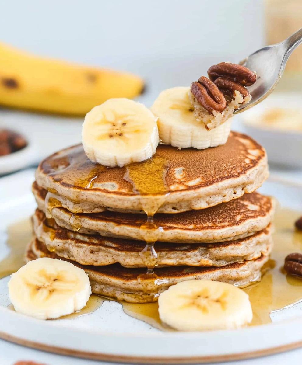 3 Ingredient Banana Oatmeal Pancakes Recipe