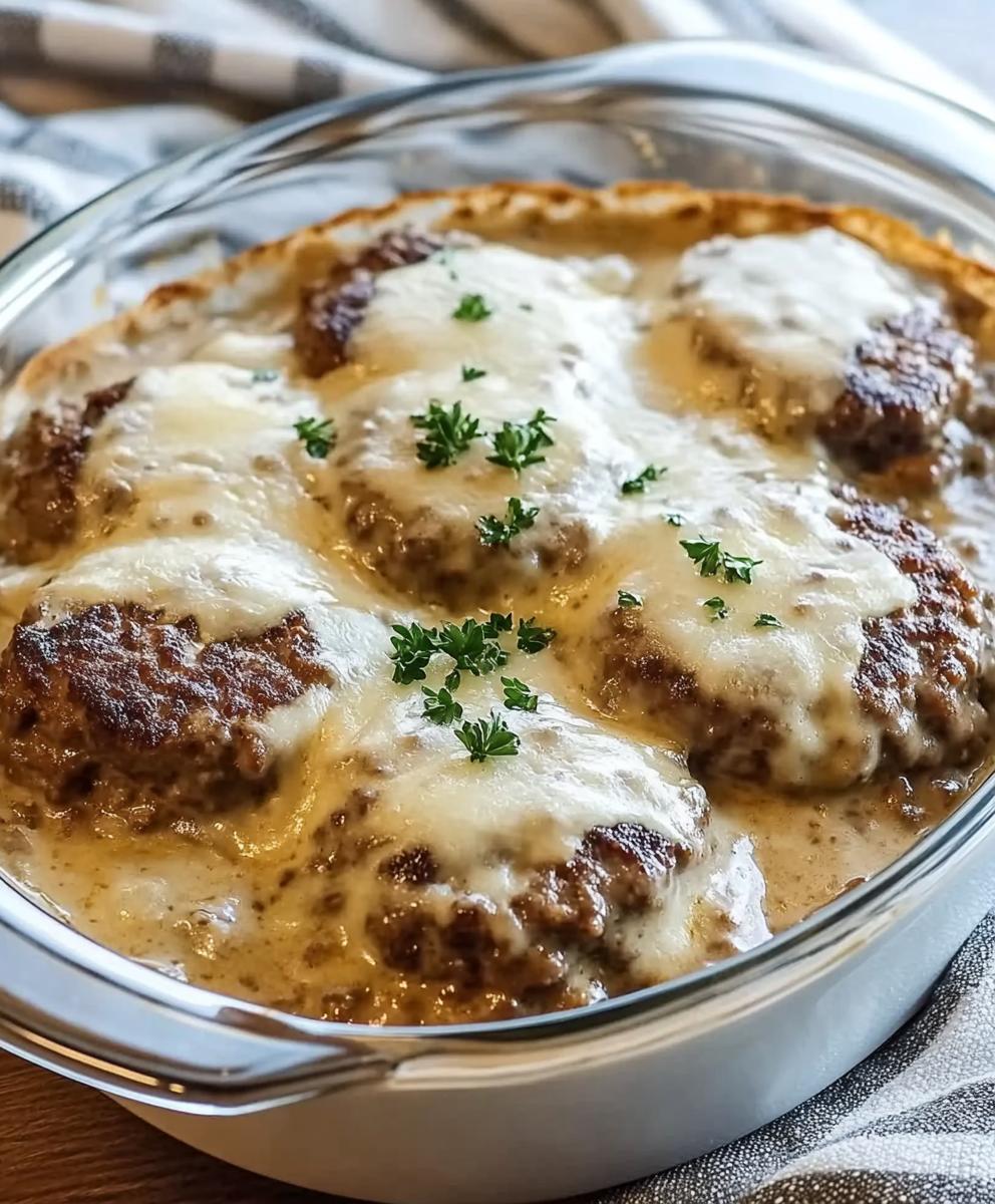 Amish Hamburger Steak Bake Recipe