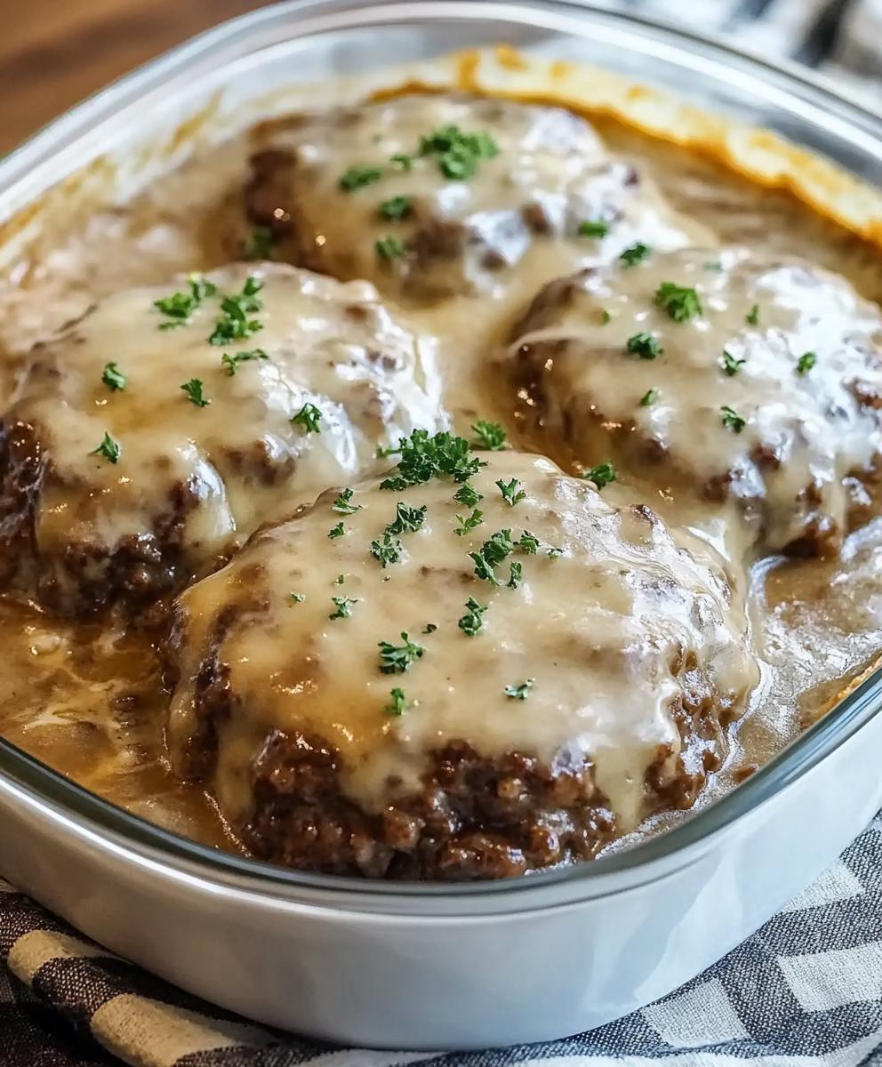Amish Hamburger Steak Bake Recipe