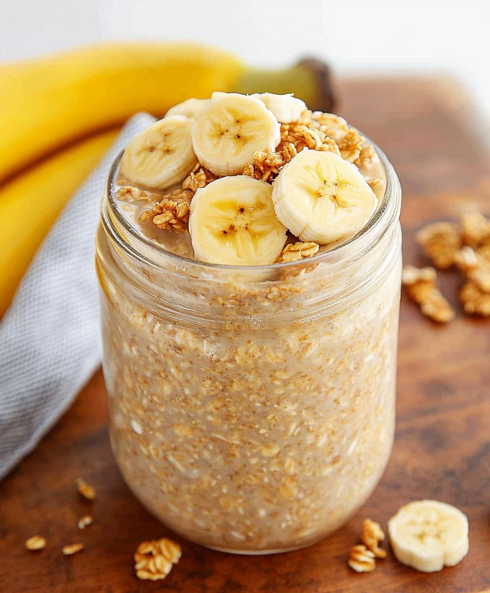 Banana Bread Overnight Oats Recipe