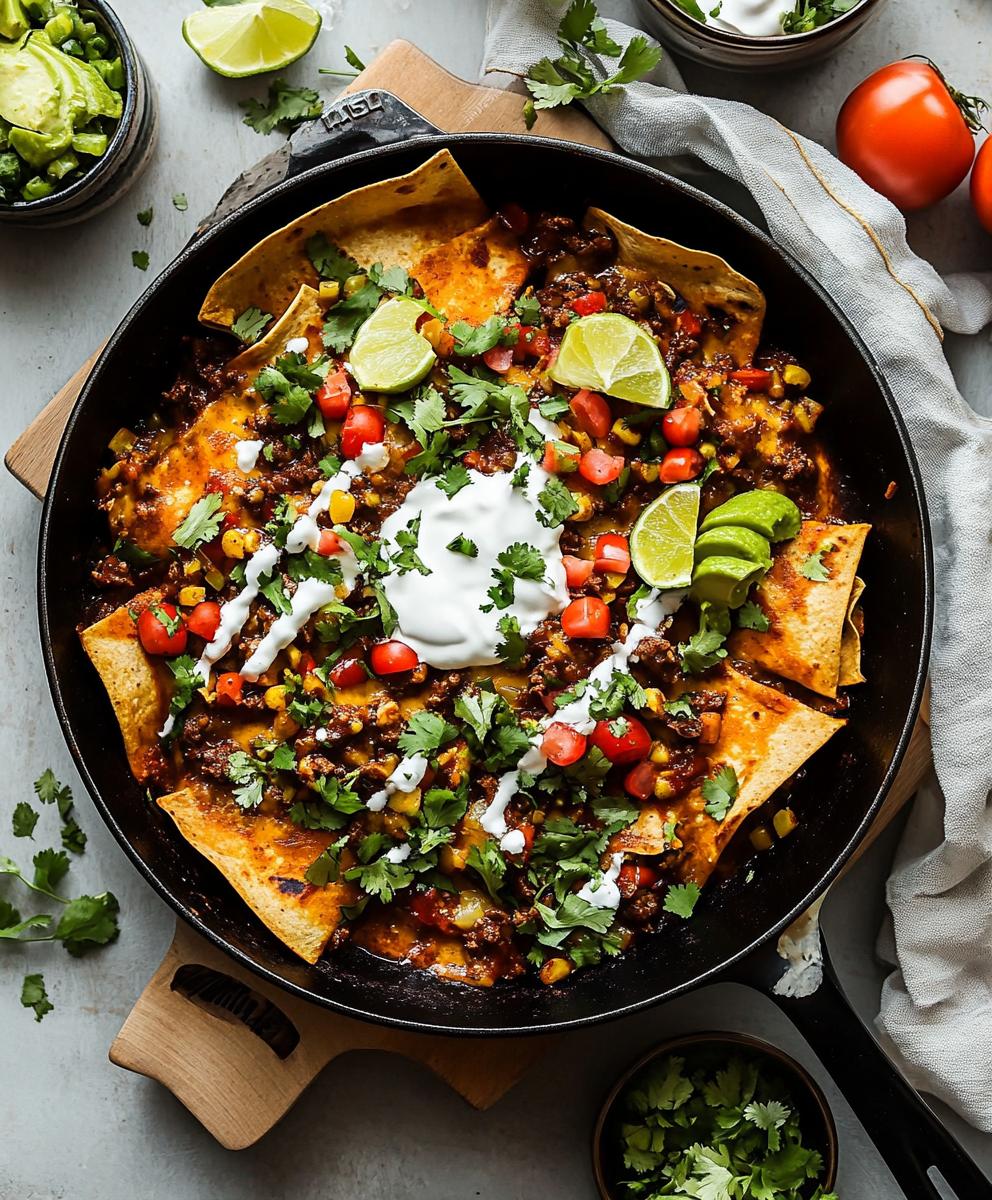 Beef Skillet Enchiladas Recipe