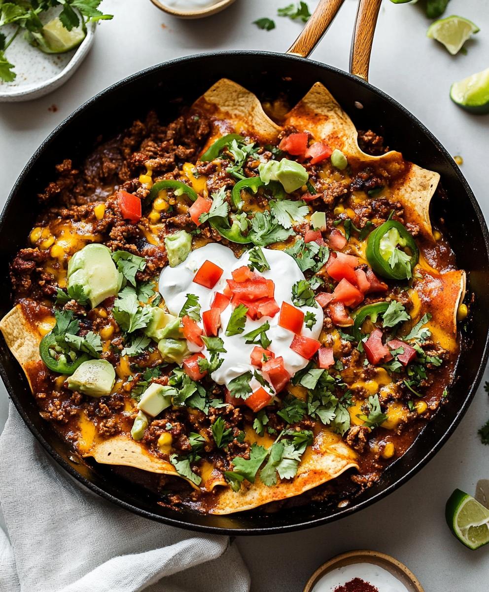 Beef Skillet Enchiladas Recipe