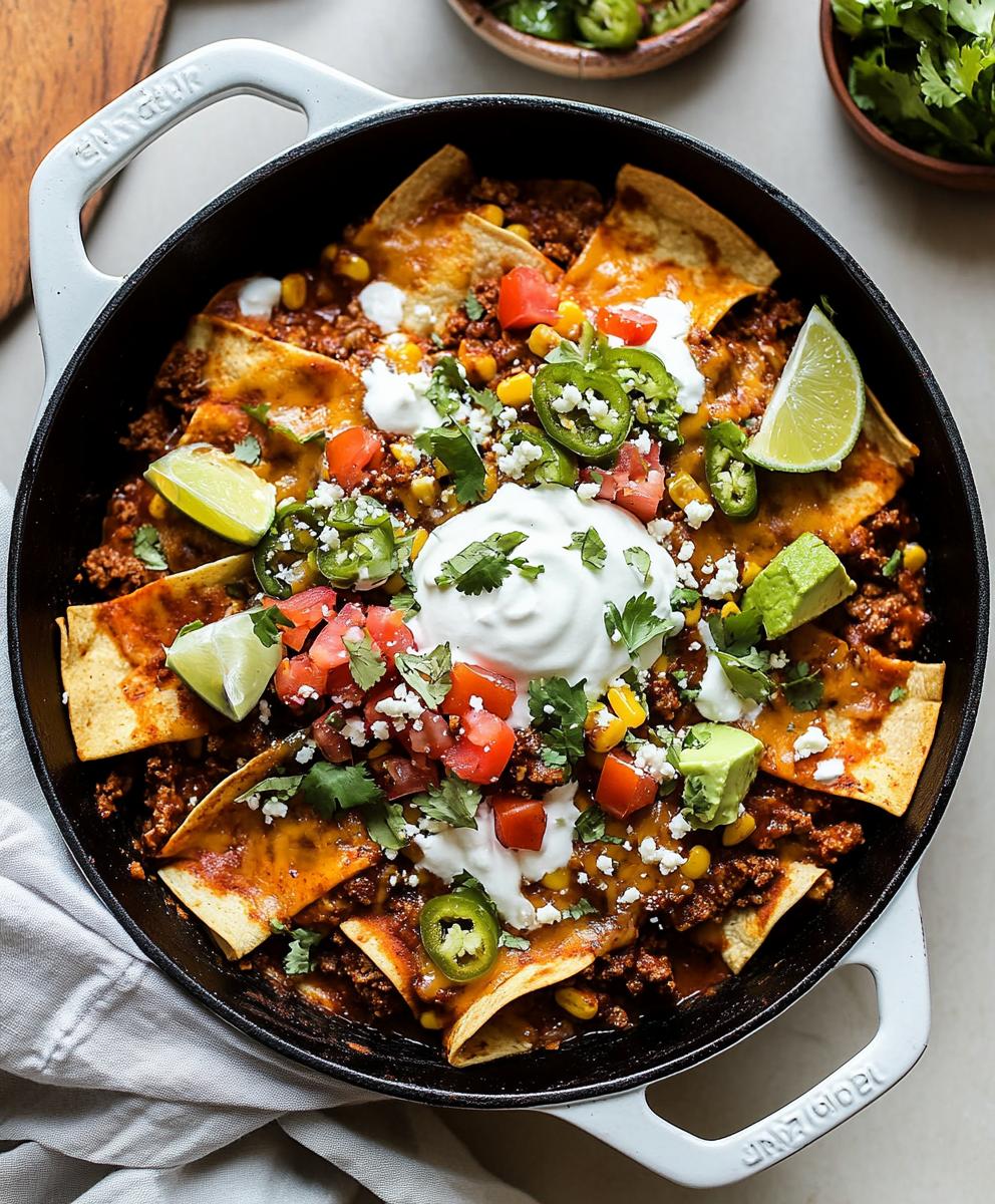 Beef Skillet Enchiladas Recipe