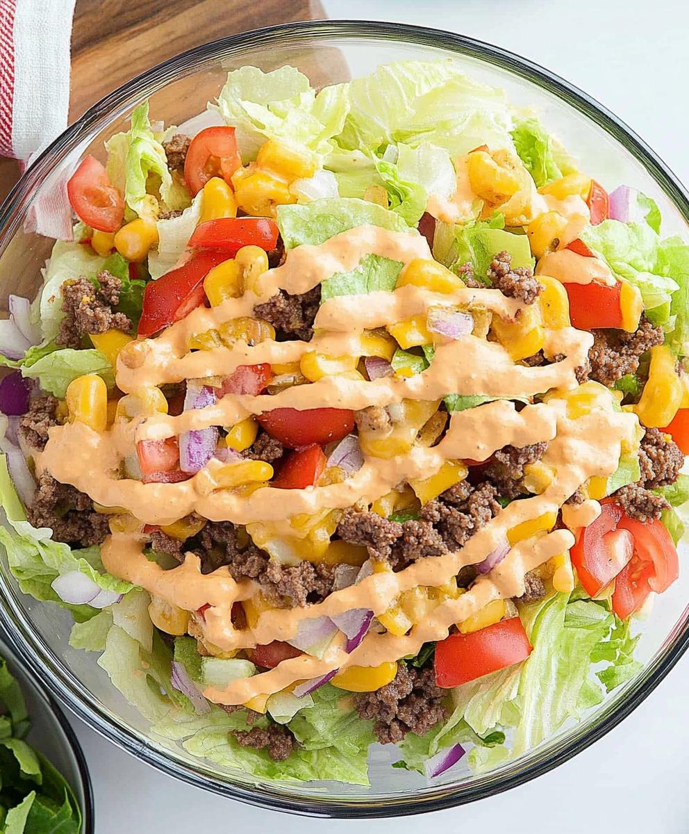 Big Mac Salad (cheeseburger Salad) Recipe