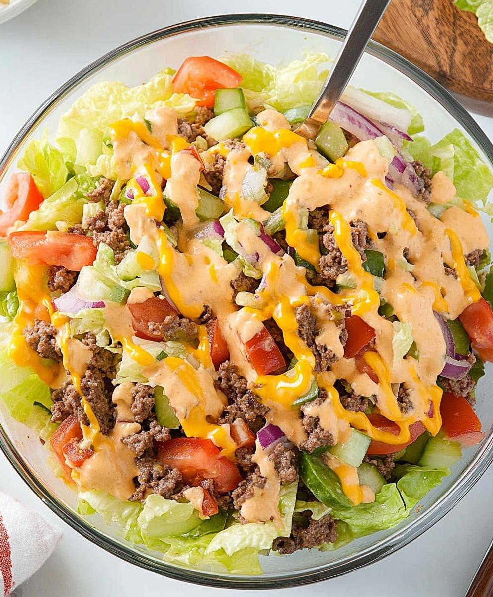 Big Mac Salad (cheeseburger Salad) Recipe