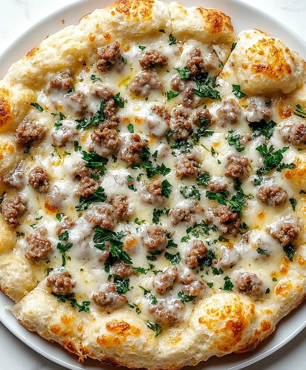 Biscuits And Sausage Gravy Breakfast Pizza Recipe