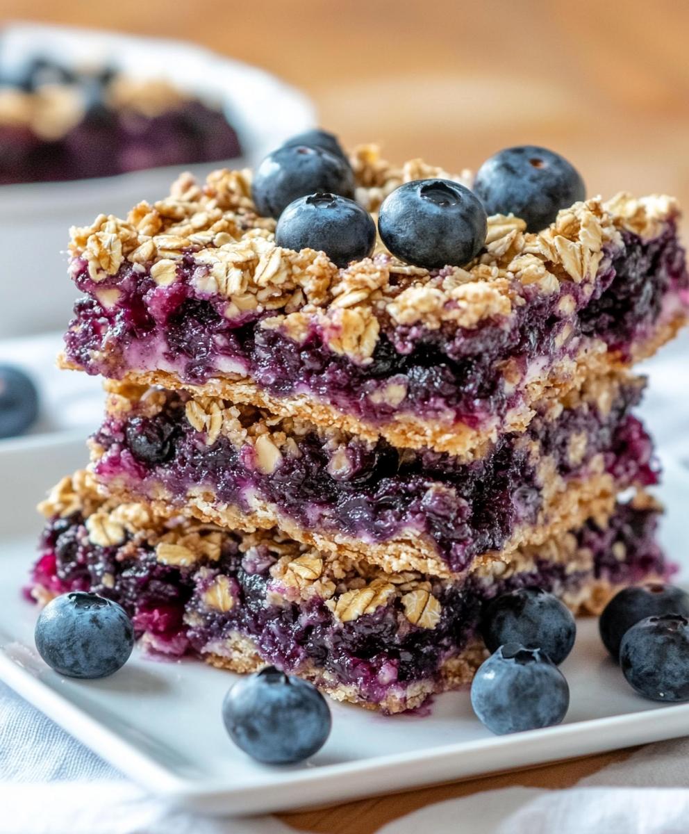 Blueberry Oatmeal Bars Recipe