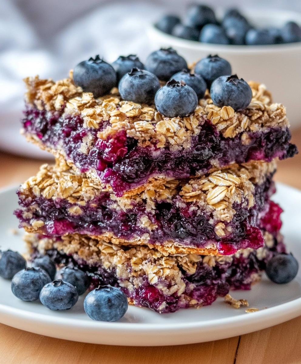 Blueberry Oatmeal Bars Recipe