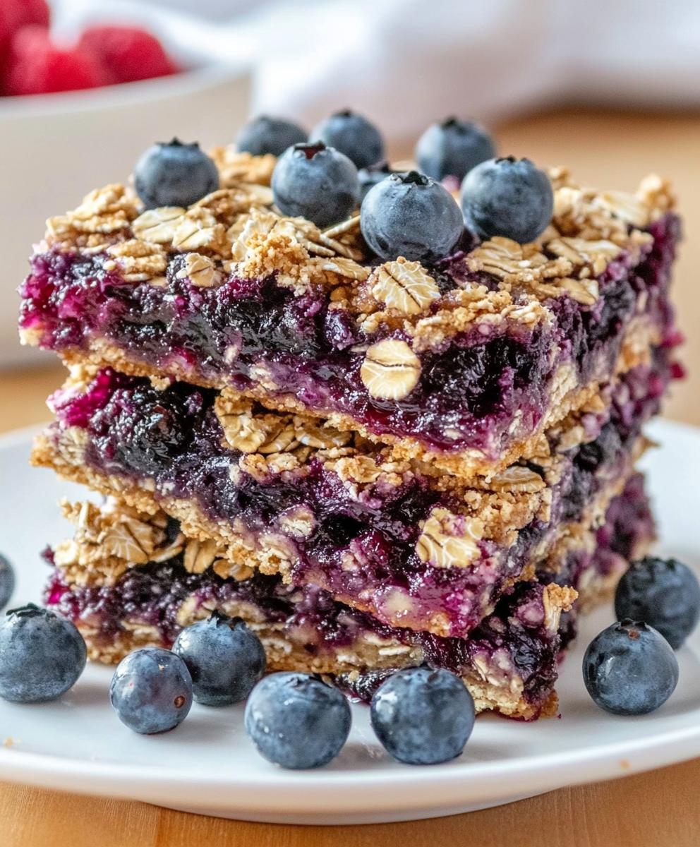 Blueberry Oatmeal Bars Recipe
