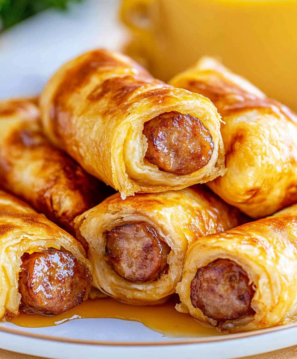 British Breakfast Sausage Rolls (pigs In A Blanket) Recipe