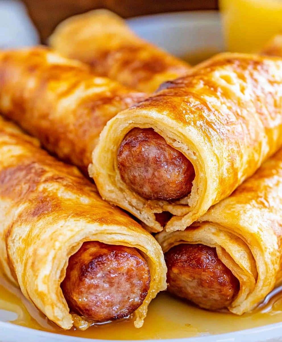 British Breakfast Sausage Rolls (pigs In A Blanket) Recipe
