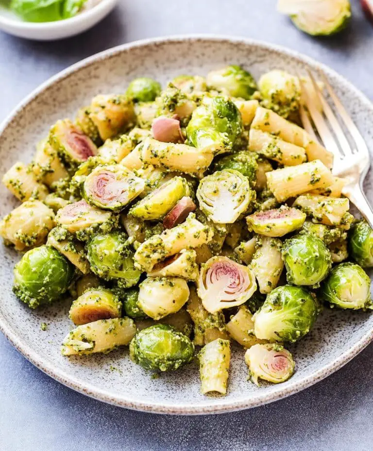 Brussels Sprouts And Pesto Pasta Recipe