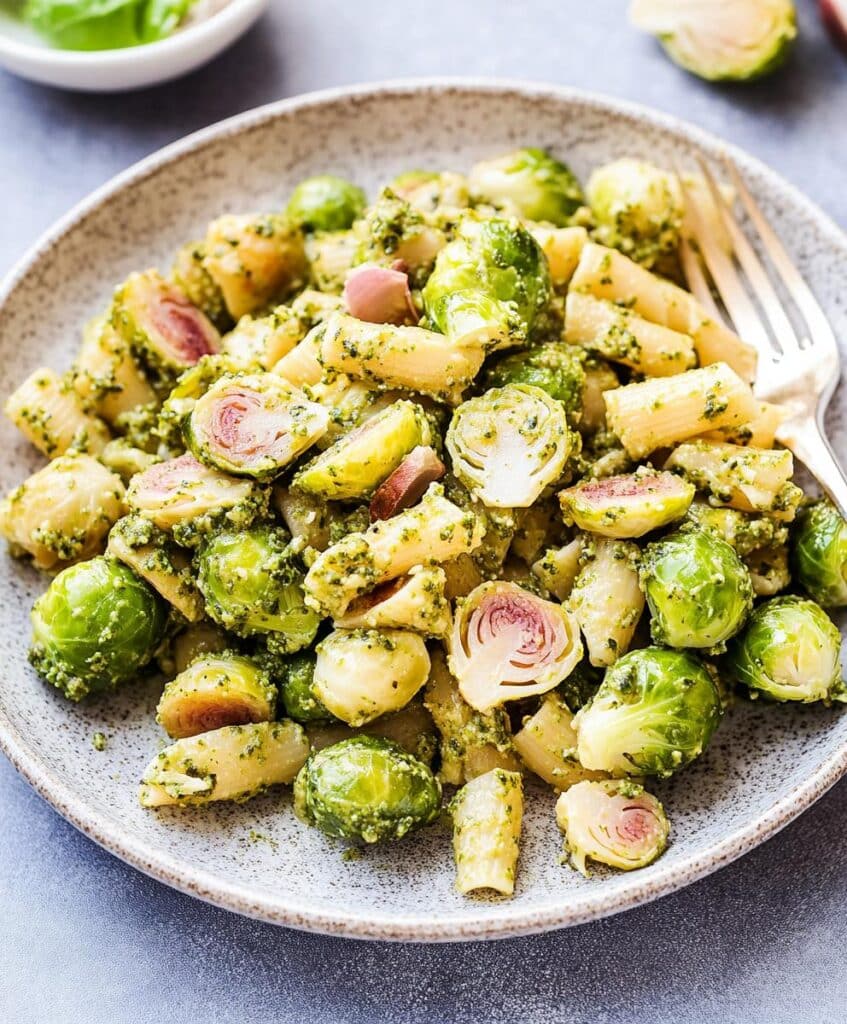Brussels Sprouts And Pesto Pasta Recipe