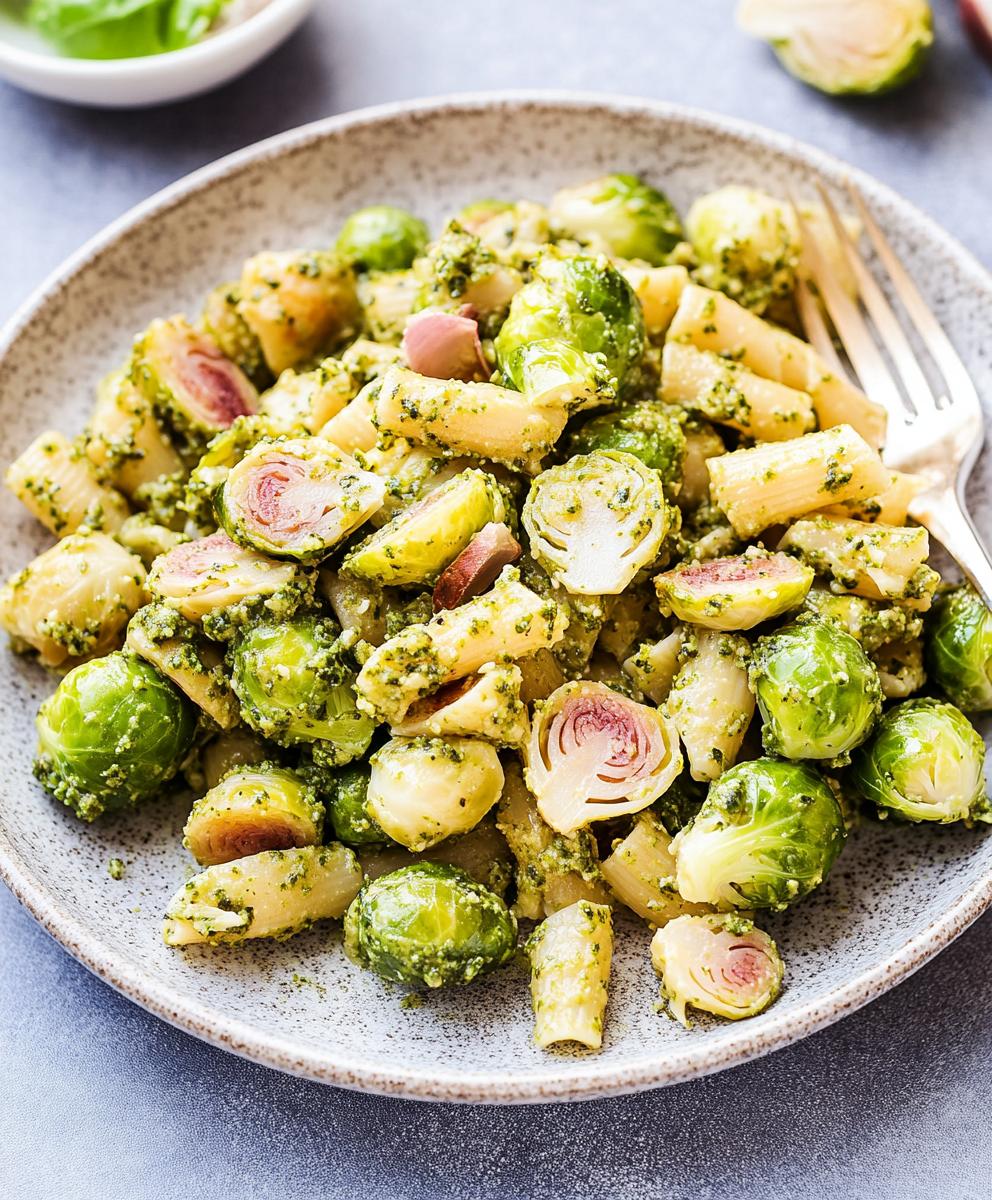 Brussels Sprouts And Pesto Pasta Recipe