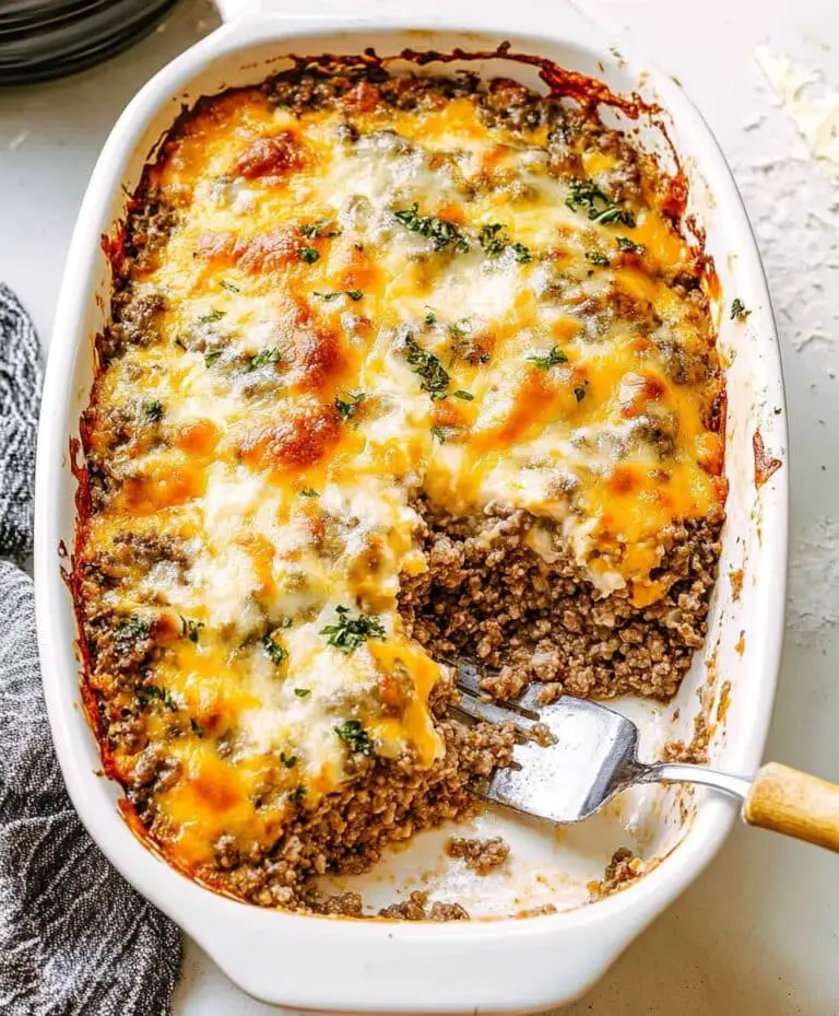 Cheesy Ground Beef And Rice Casserole Recipe