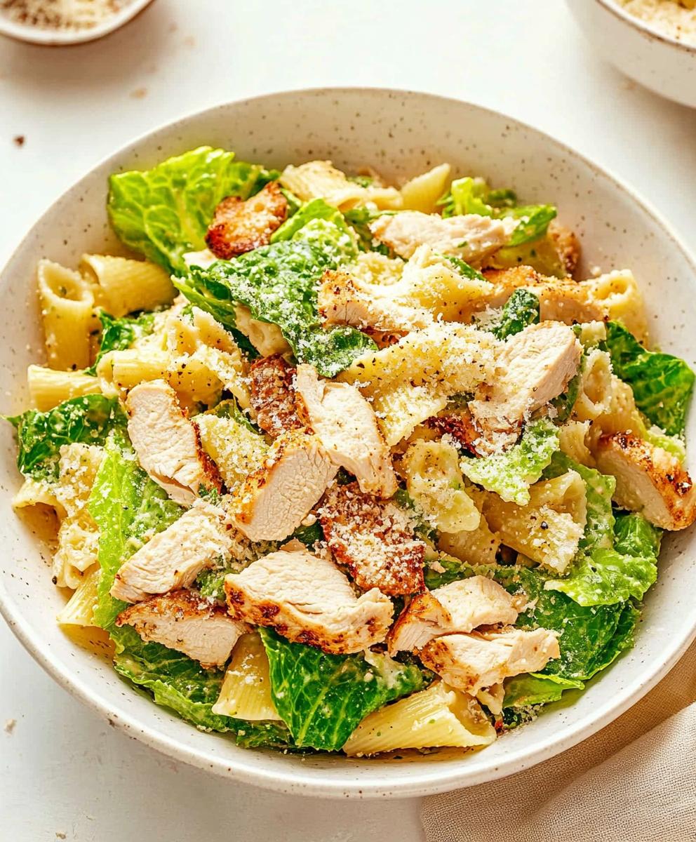 Chicken Caesar Pasta Salad Recipe