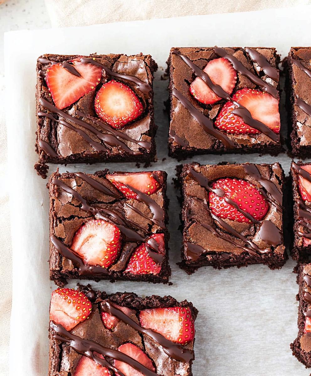 Chocolate Covered Strawberry Brownies Recipe