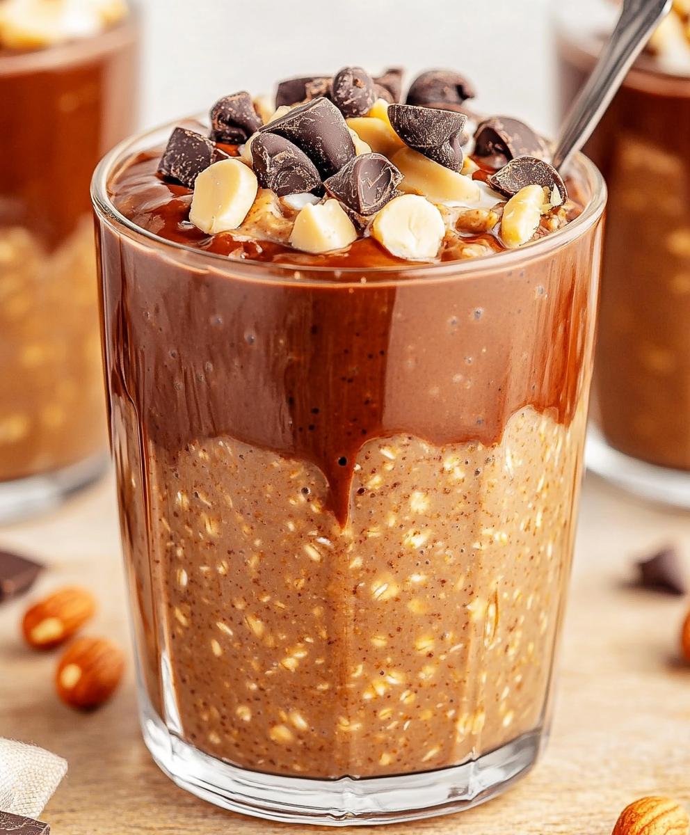 Chocolate Peanut Butter Overnight Oats Recipe