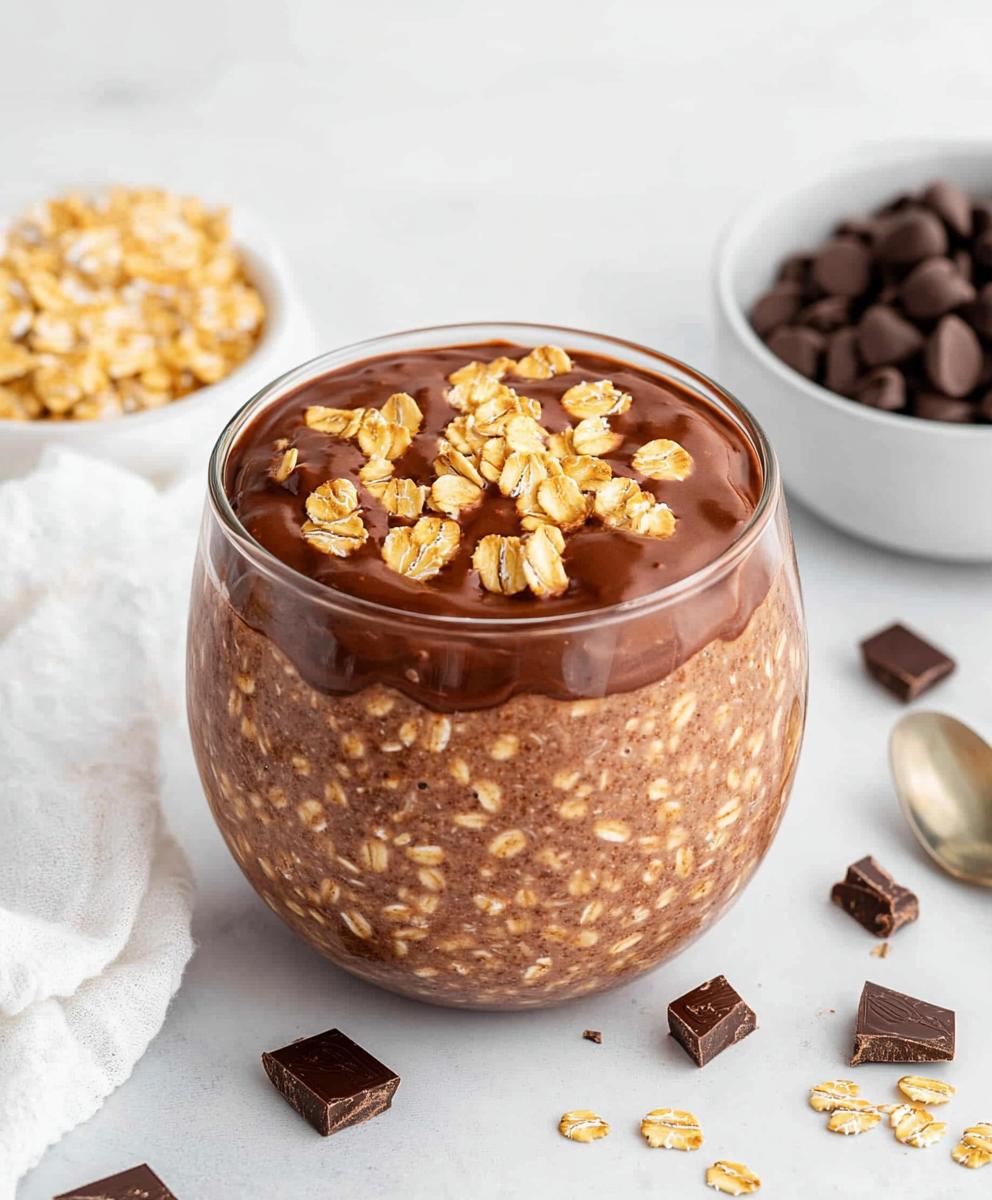 Chocolate Protein Overnight Oats Recipe