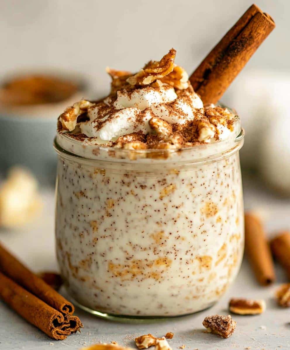 Cinnamon Roll Overnight Oats Recipe