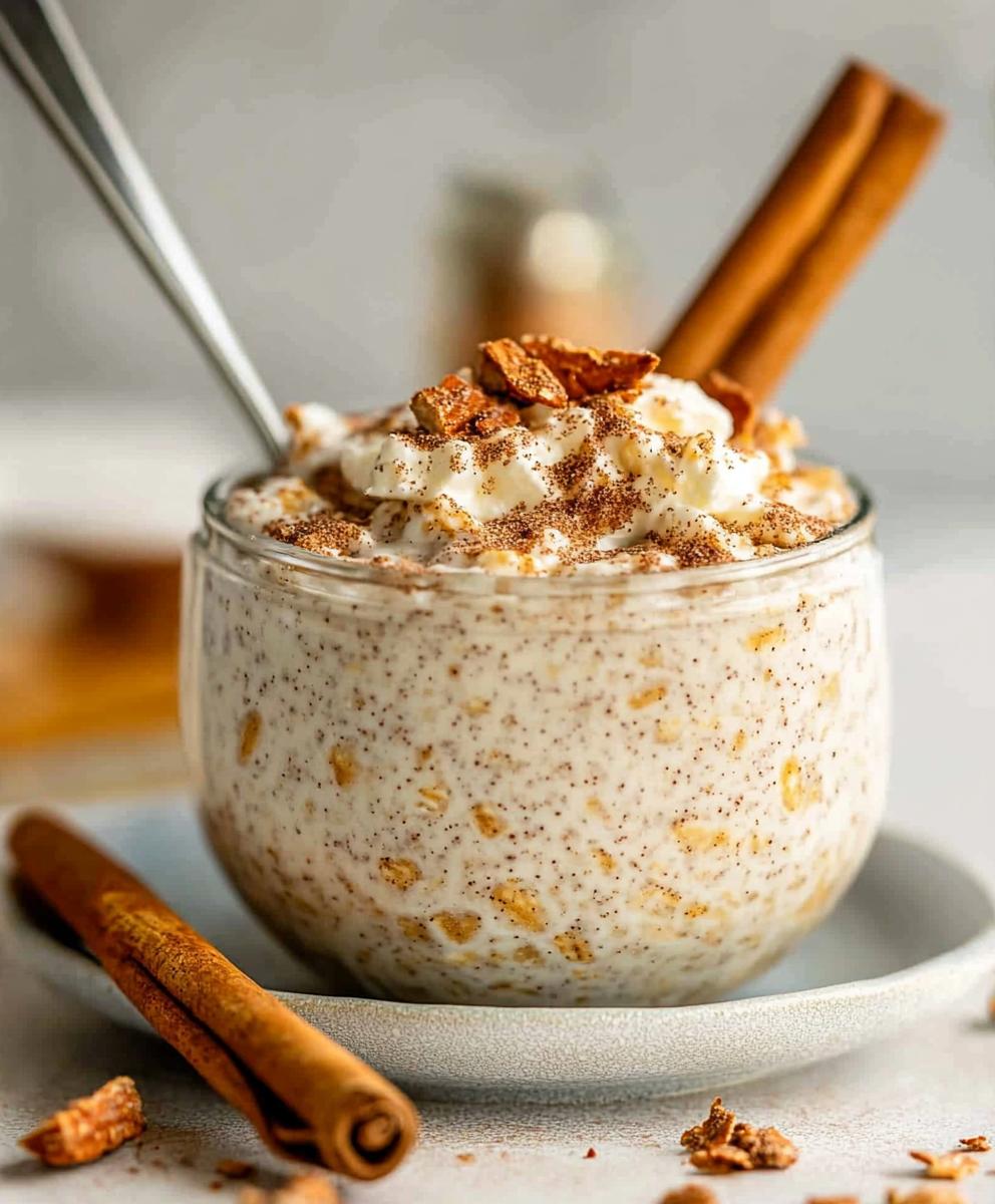 Cinnamon Roll Overnight Oats Recipe