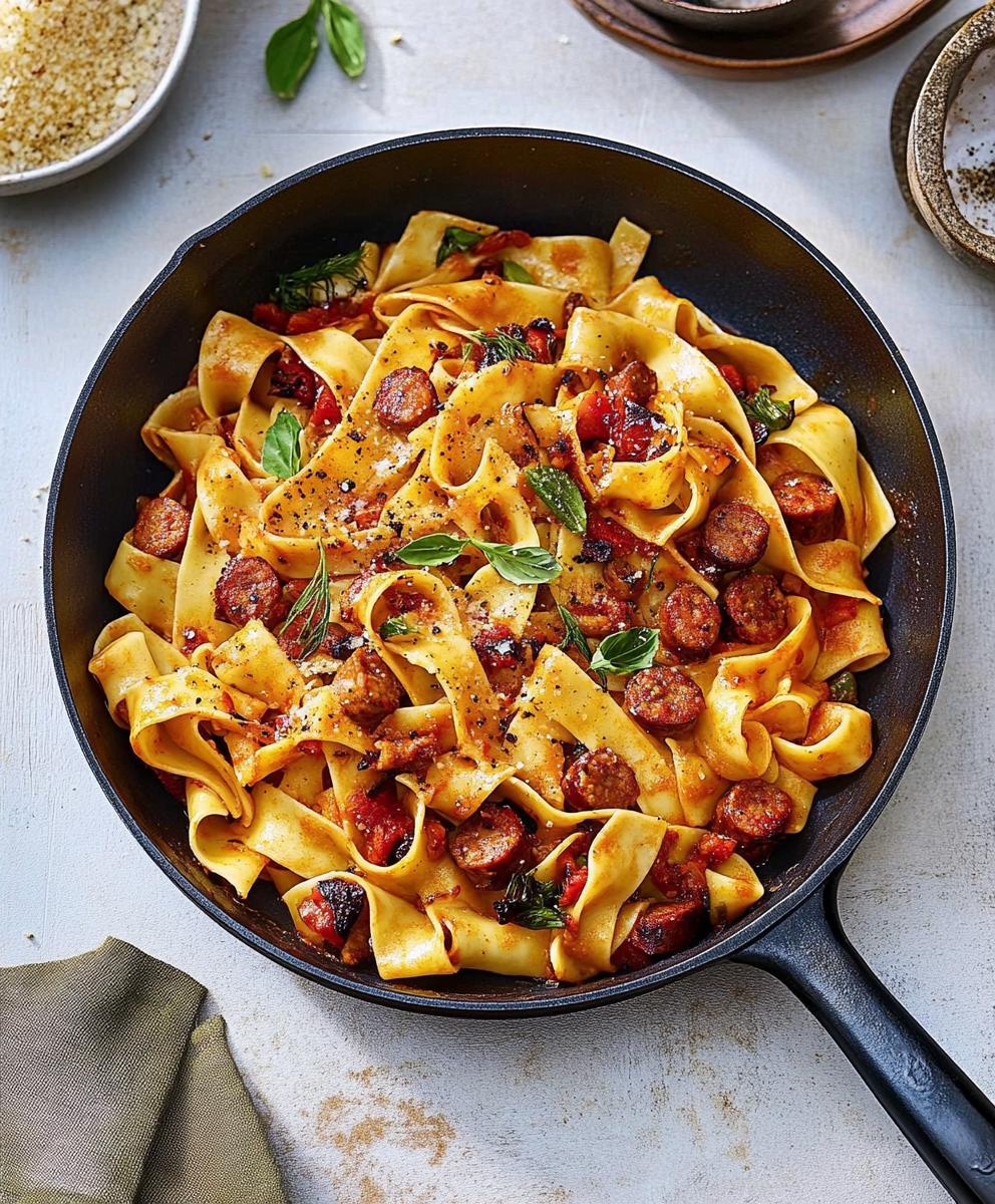 Creamy Calabrian Chili Pappardelle With Sausage & Fennel Recipe