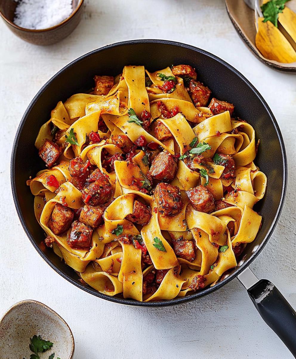 Creamy Calabrian Chili Pappardelle With Sausage & Fennel Recipe