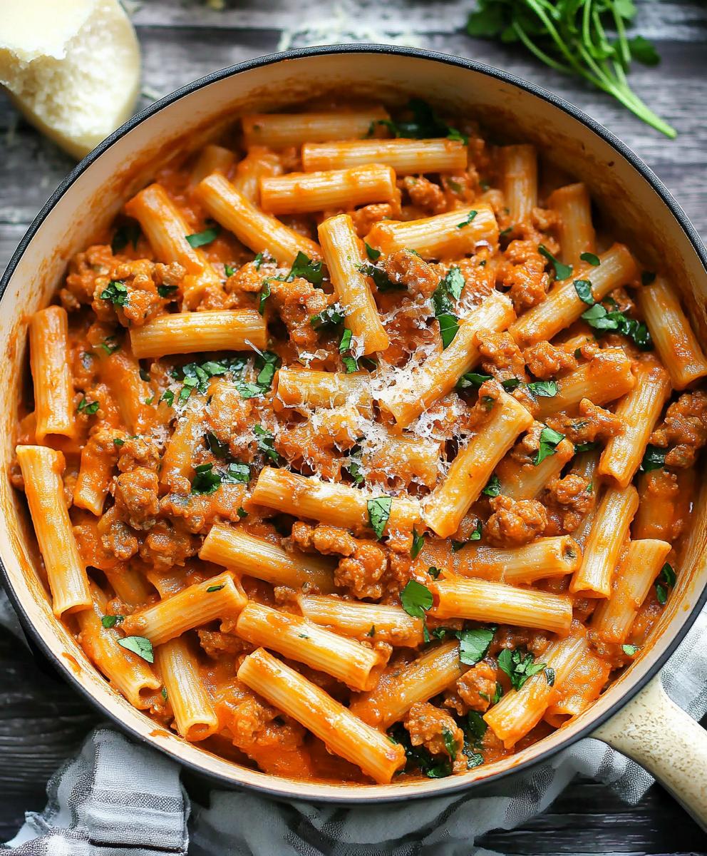 Creamy Sausage Rigatoni Recipe