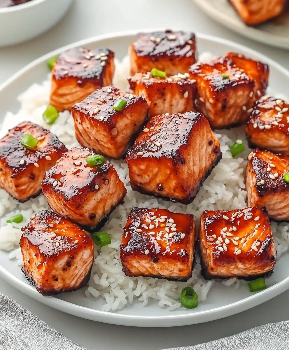 Crispy Honey Garlic Salmon Bites Recipe