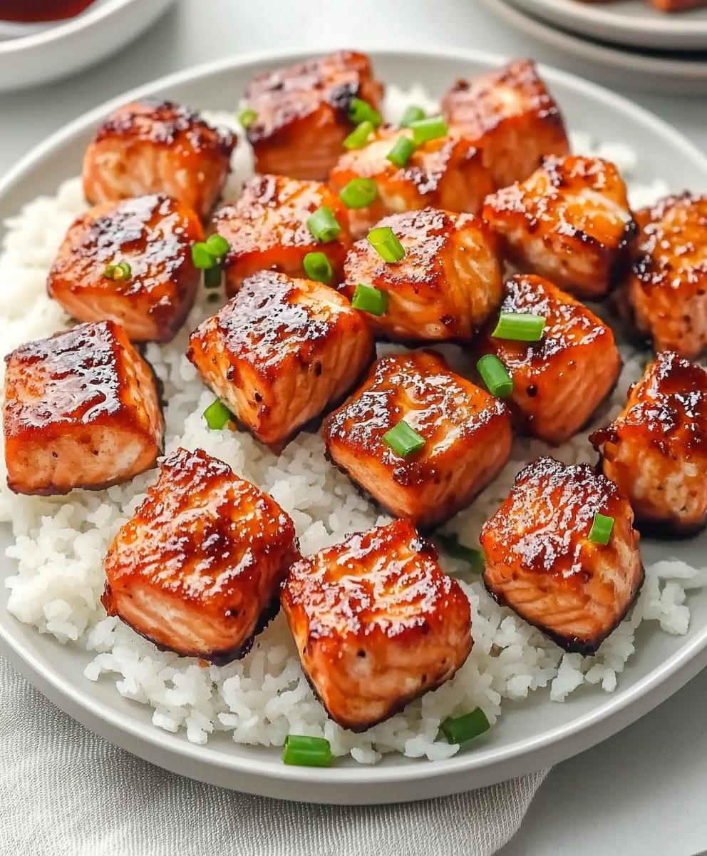 Crispy Honey Garlic Salmon Bites Recipe