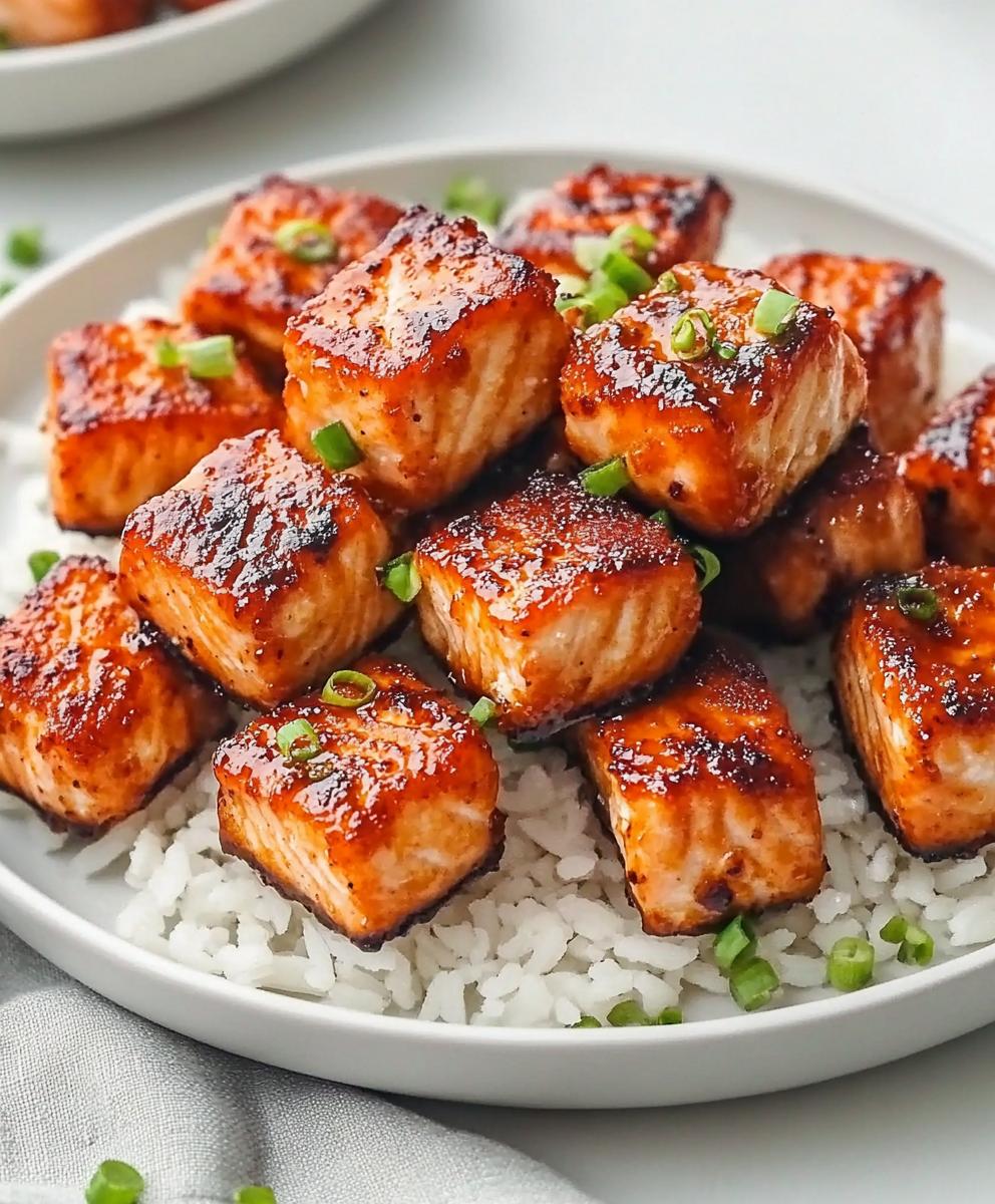 Crispy Honey Garlic Salmon Bites Recipe
