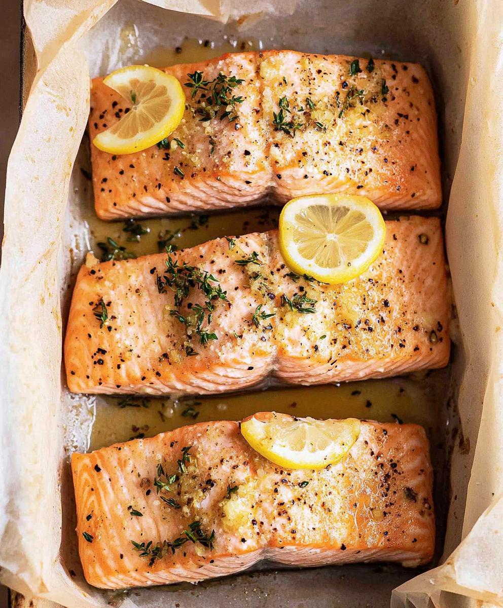 Garlic Butter Baked Salmon Recipe